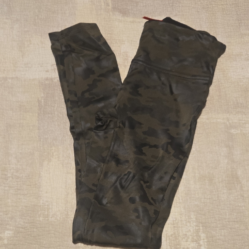 SPANX Gray and Olive Leggings